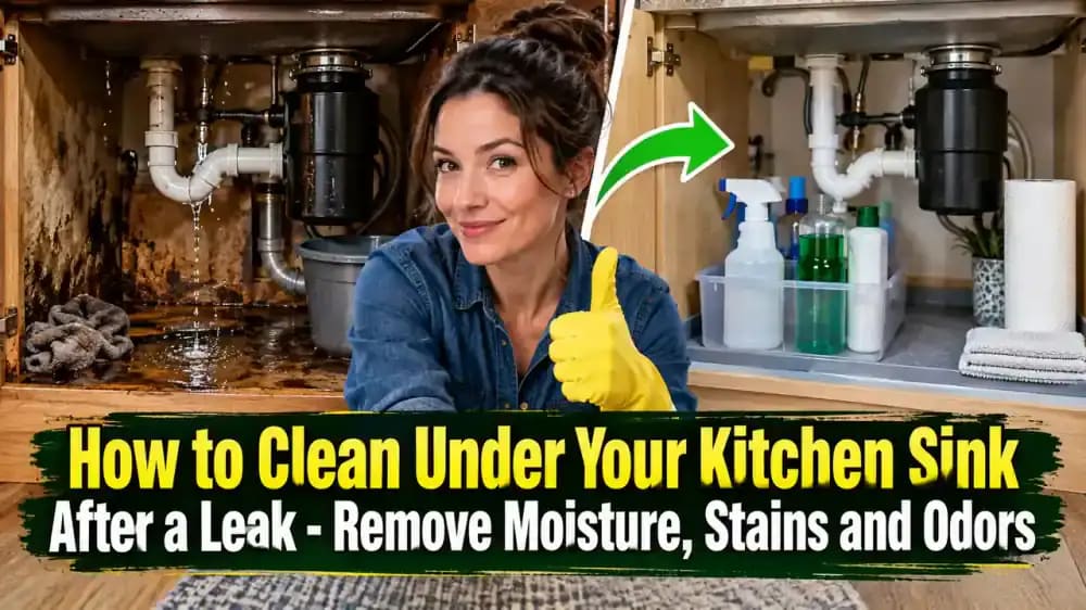 How to Clean Under Your Kitchen Sink After a Leak - Remove Moisture, Stains and Odors - problem and solution