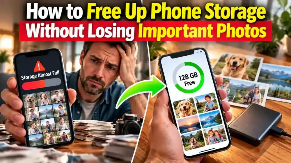 How to Free Up Phone Storage Without Losing Important Photos - problem and solution