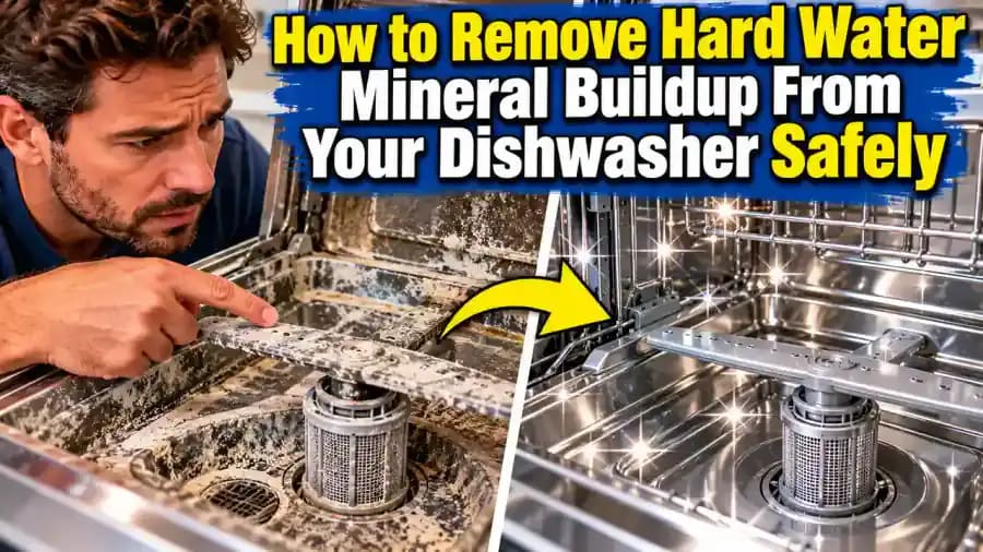 How to Remove Hard Water Mineral Buildup From Your Dishwasher Safely - problem and solution