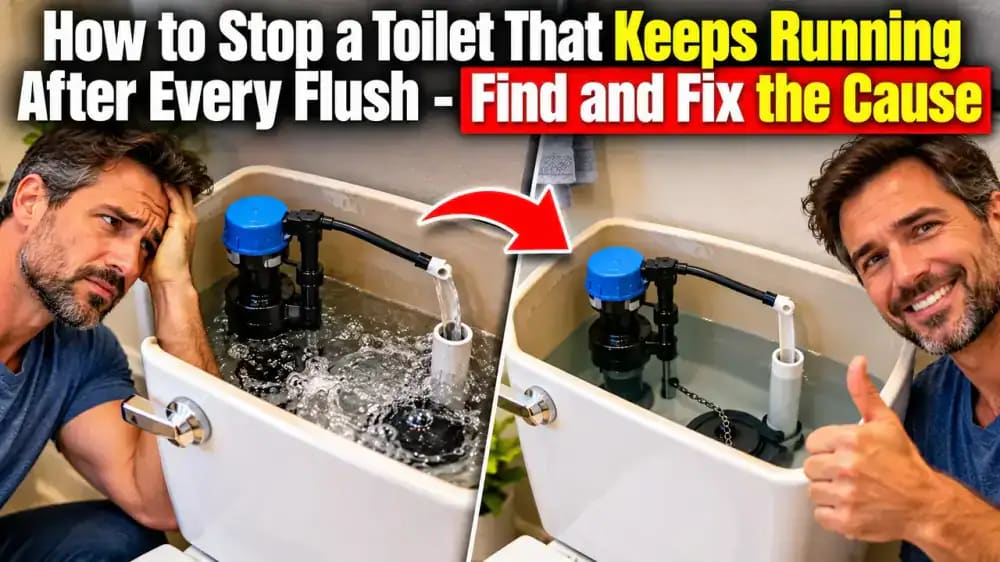 How to Stop a Toilet That Keeps Running After Every Flush - Find and Fix the Cause - problem and solution