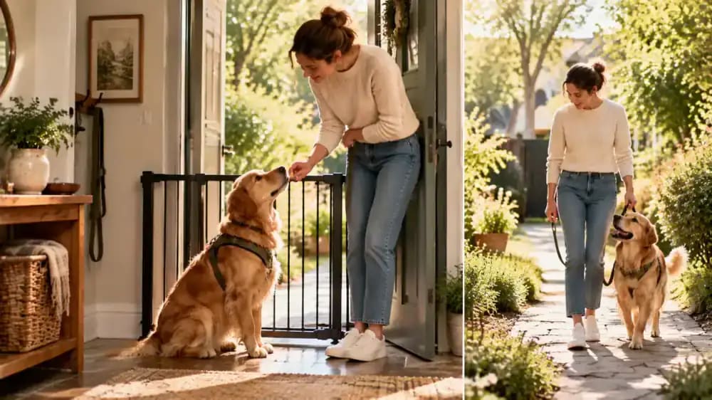 How to Teach Your Dog to Wait Politely at Doorways - problem and solution