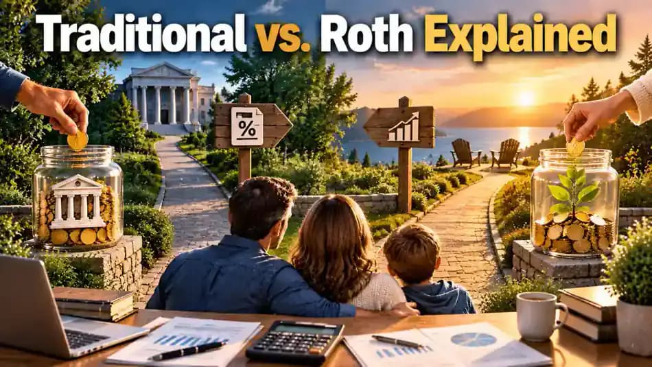 Traditional vs. Roth Retirement Accounts: Your Tax Choices for Retirement Savings consumer finance guide cover