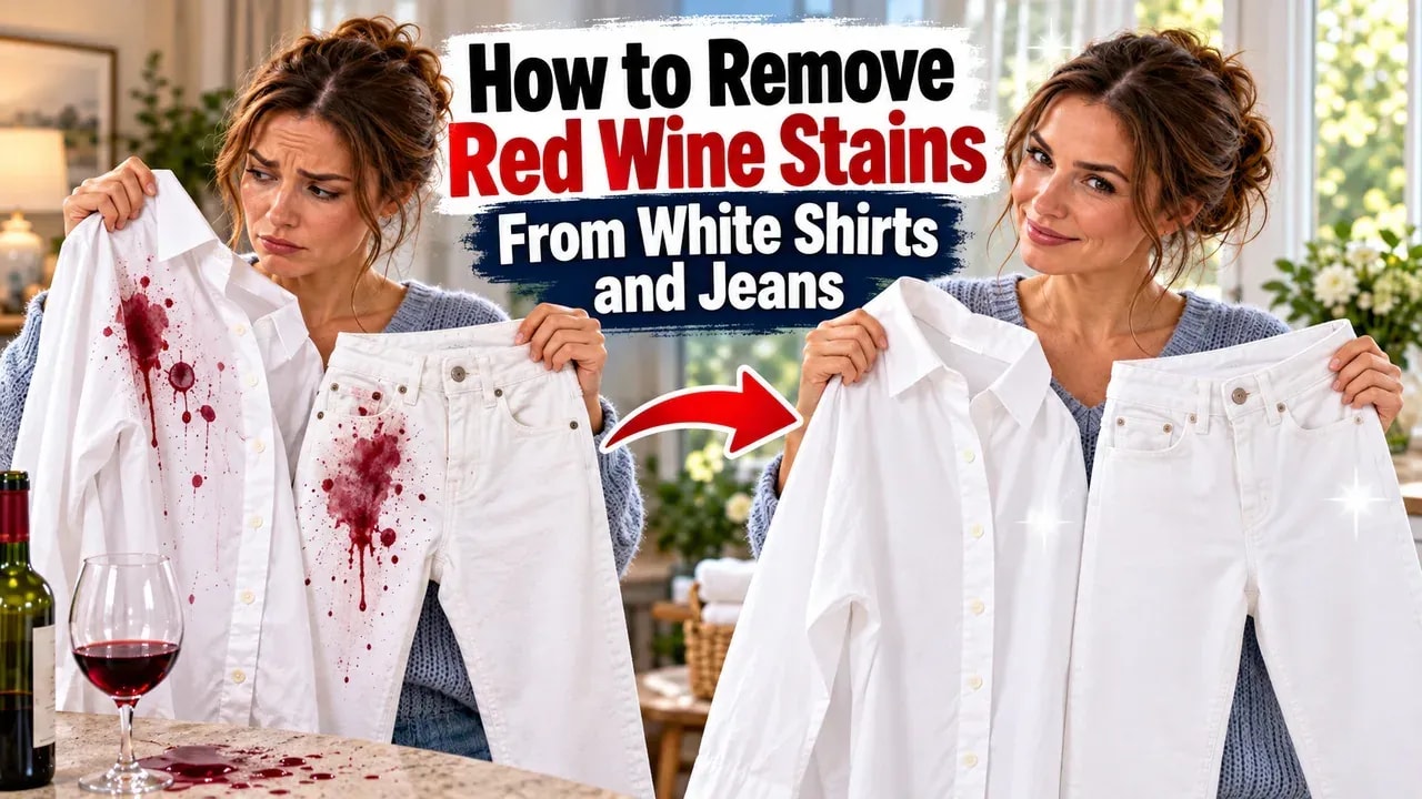 How to Remove Red Wine Stains From White Shirts and Jeans - problem and solution