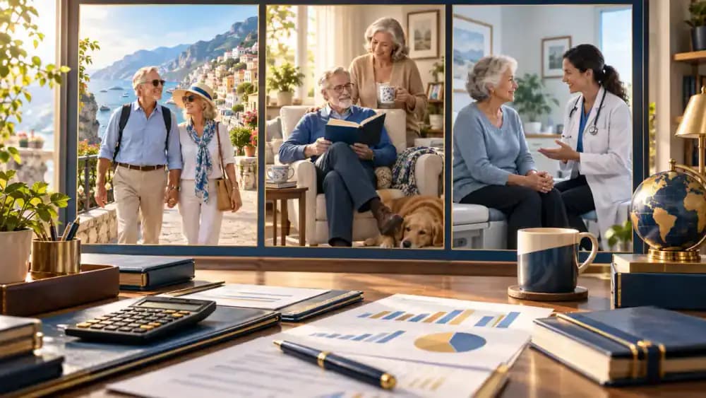 Different retirement activities representing changing spending needs