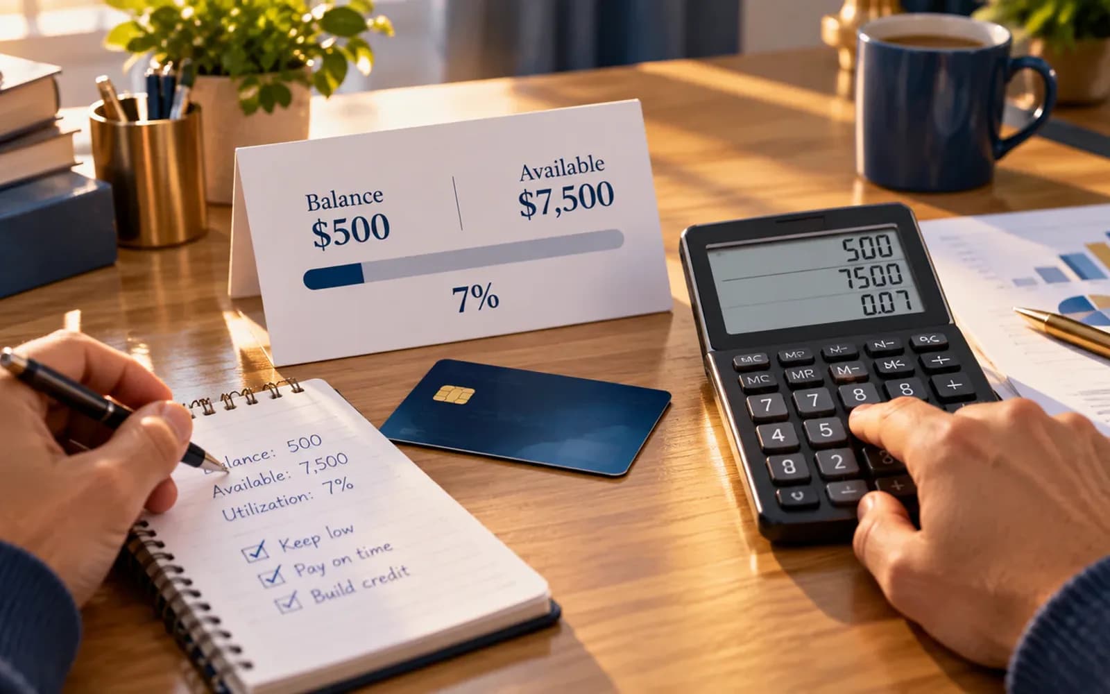 Simple financial calculation comparing balance with available credit