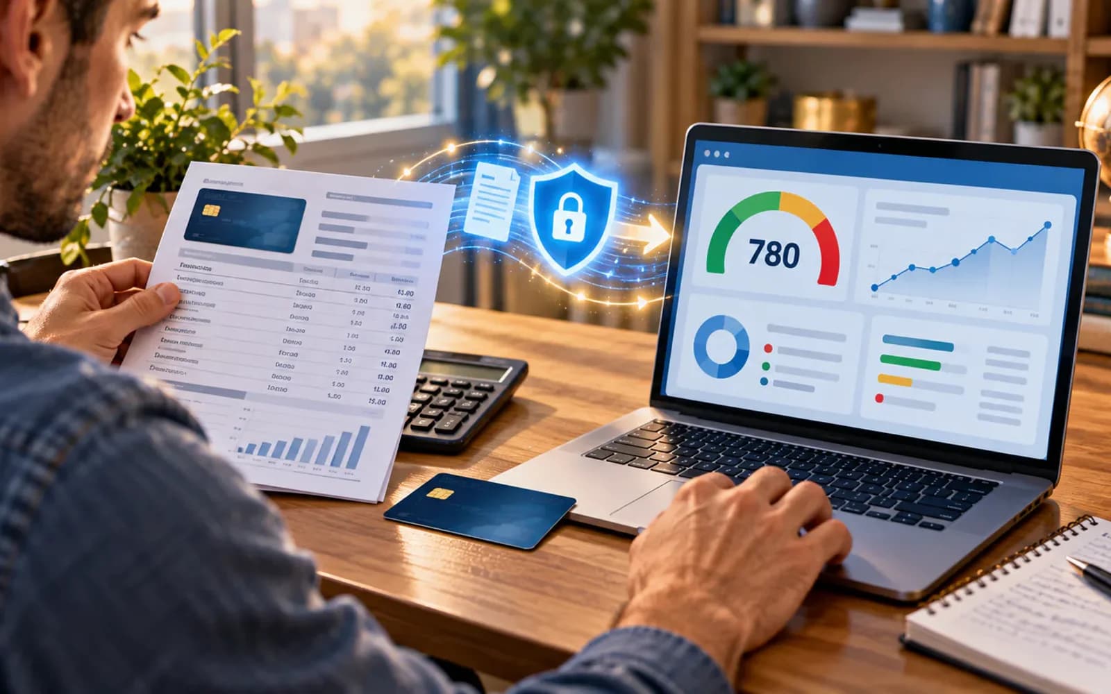 Monthly credit card statement balance being transmitted to a credit report