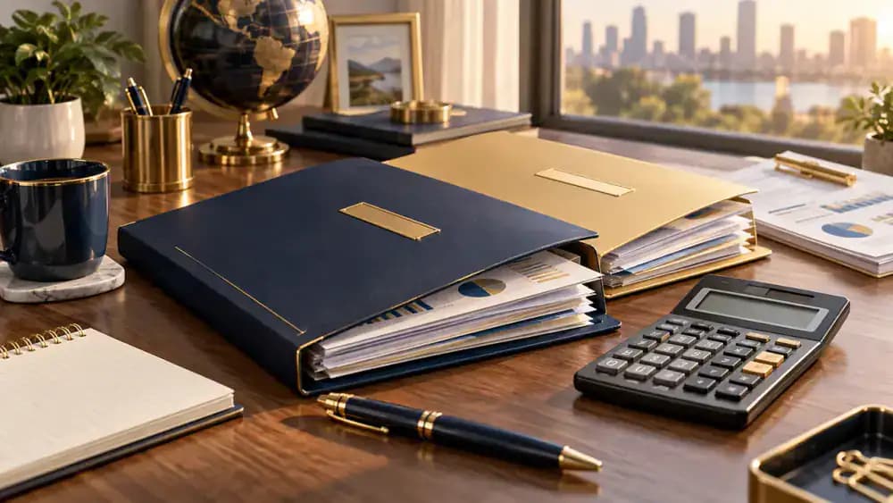 Traditional and Roth retirement account documents arranged separately