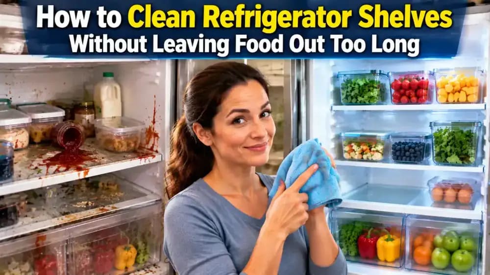 How to Clean Refrigerator Shelves Without Leaving Food Out Too Long - problem and solution