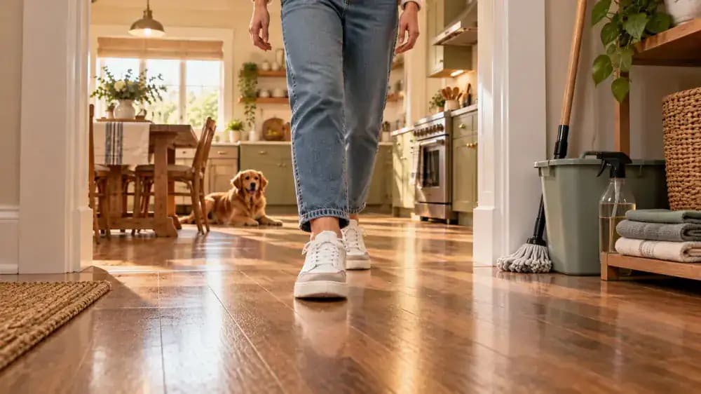How to Degrease a Kitchen Floor Without Leaving Sticky Residue - problem and solution