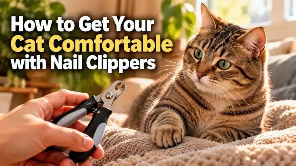 How to Get Your Cat Comfortable with Nail Clippers - problem and solution