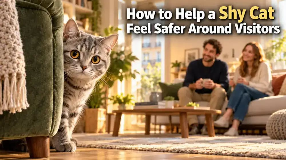 How to Help a Shy Cat Feel Safer Around Visitors - problem and solution