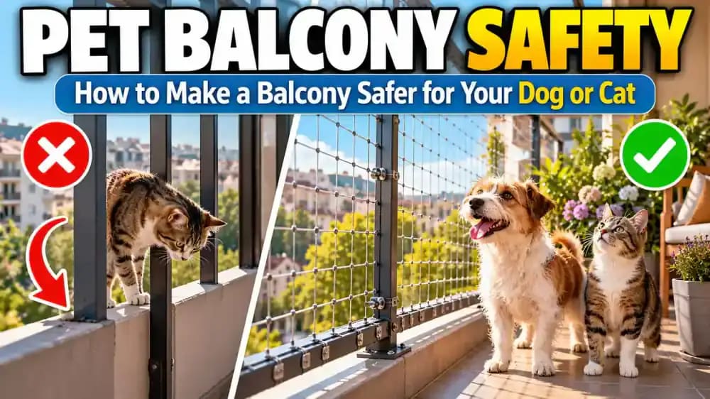 How to Make a Balcony Safer for Your Dog or Cat - problem and solution
