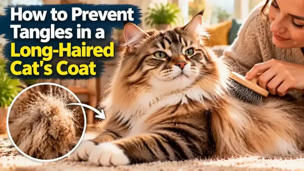 How to Prevent Tangles in a Long-Haired Cat's Coat - problem and solution