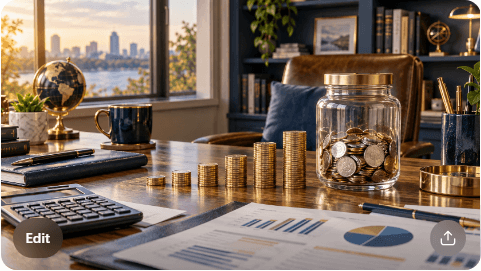 Savings percentage changing across several months