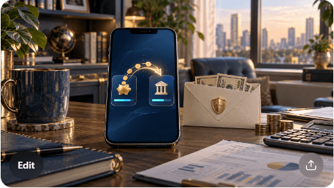 Savings funds protected inside a secure shield