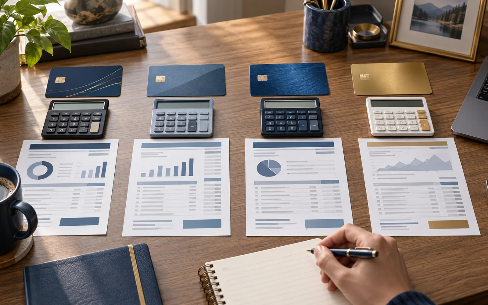 Different credit cards with different minimum payment calculations