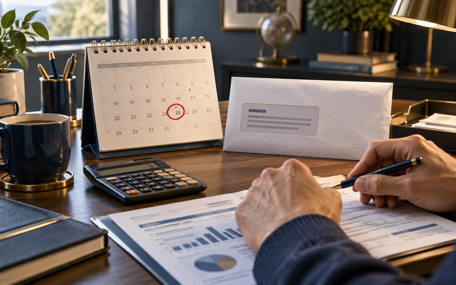 Missed credit card payment on a calendar