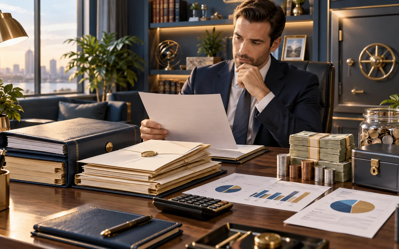 Trust documents beside insured bank deposits