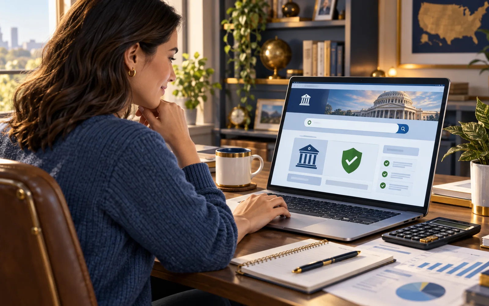 Consumer verifying a bank's insured status on an official website