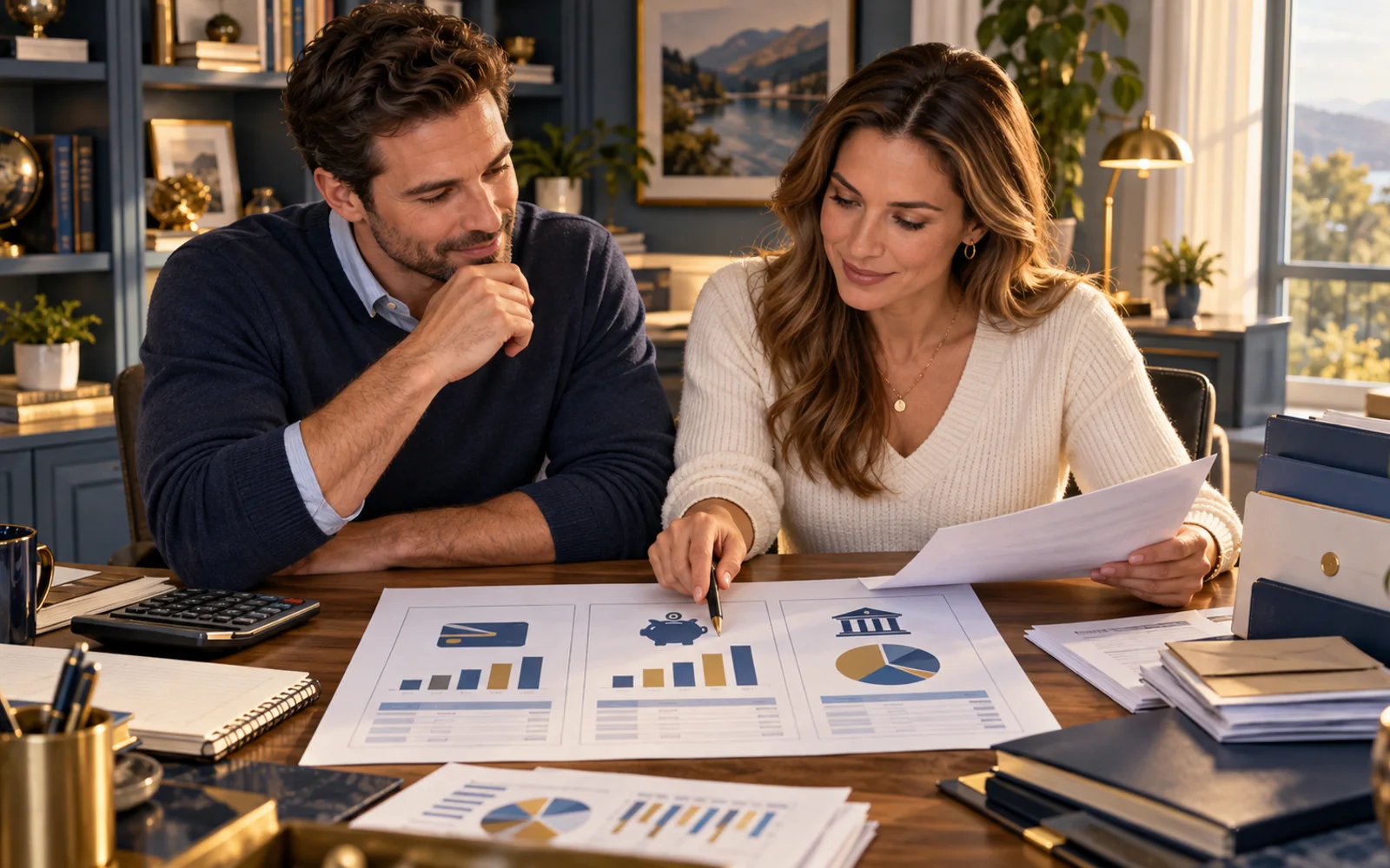 Household reviewing a complete list of bank deposits