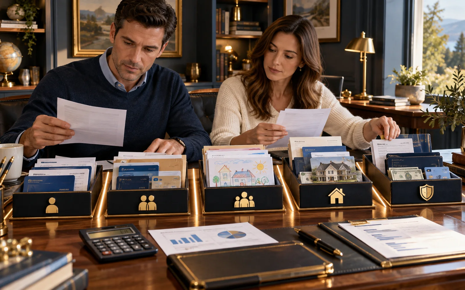 Bank accounts sorted into ownership categories
