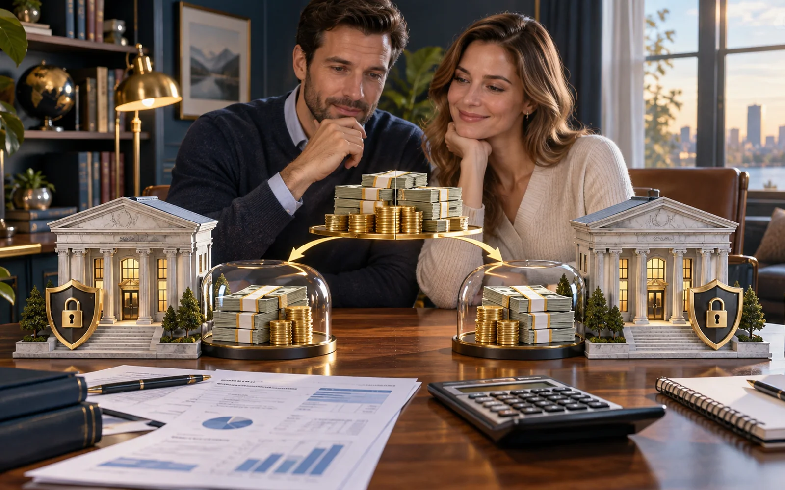 Large cash balance divided between two insured banks